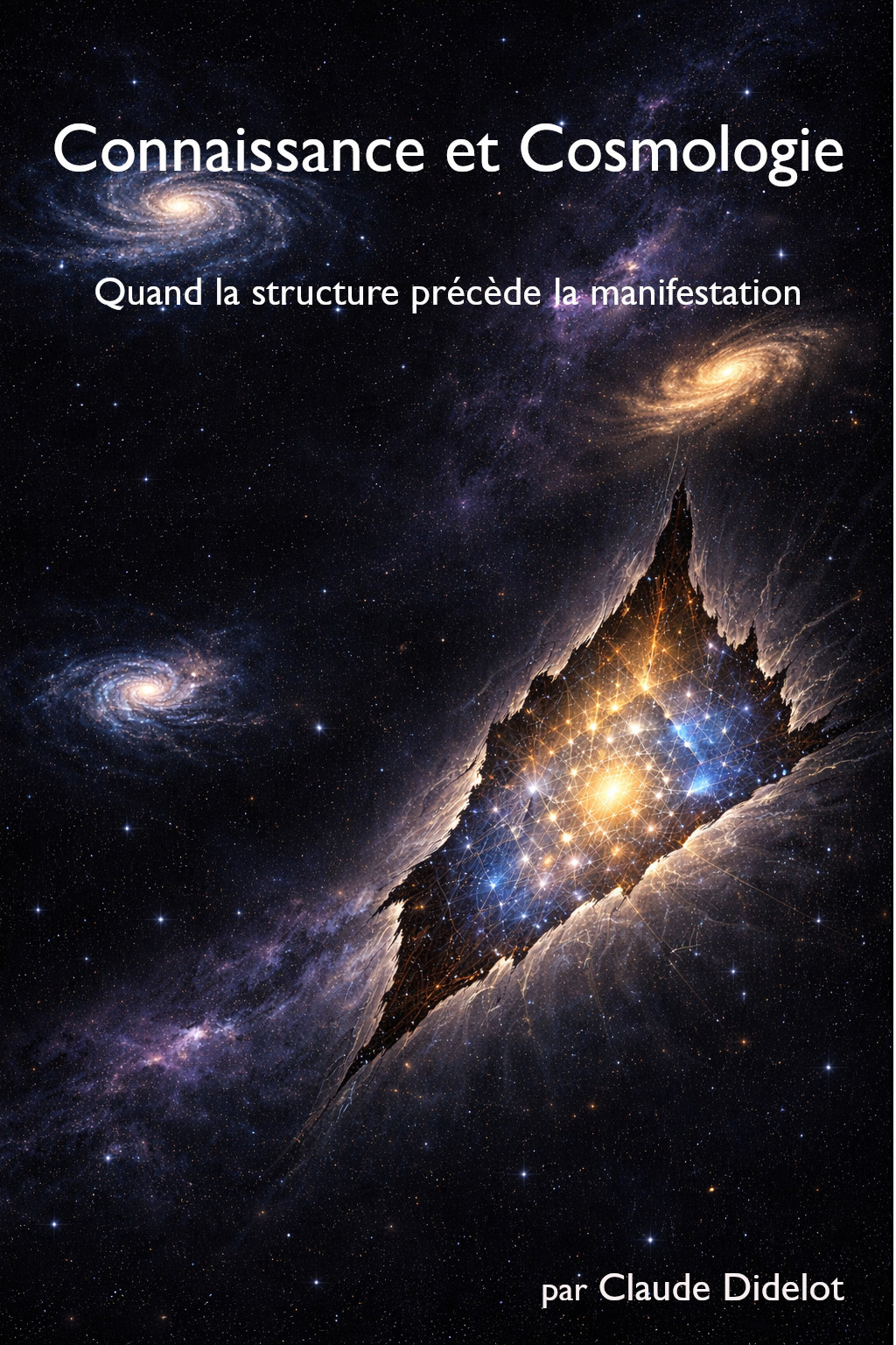 Espace stellaire se déchire et fait apparaître une structure